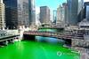 초록빛으로 물든 시카고강…코로나로 함구 속 '깜짝' 진행
